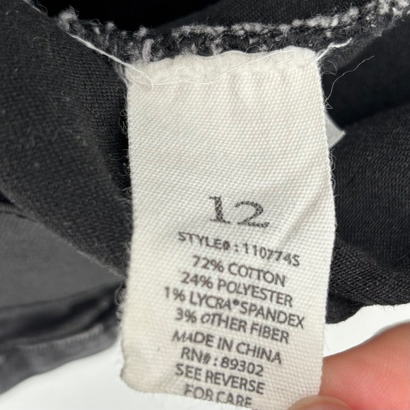 Altar'd State Arula Flare Jeans Sz 12 Black Paperbag Frayed High Rise Stretch - Picture 3 of 11